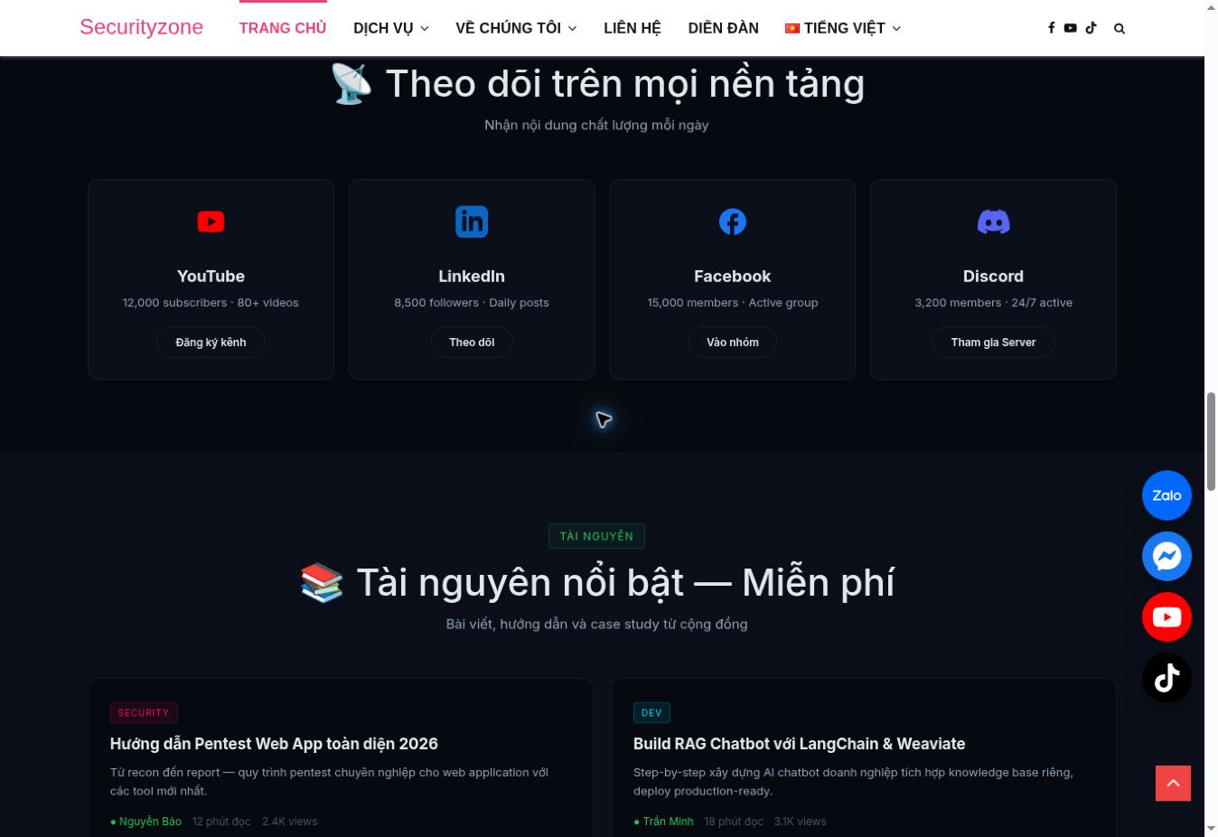Kết nối đa nền tảng và kho tài nguyên miễn phí