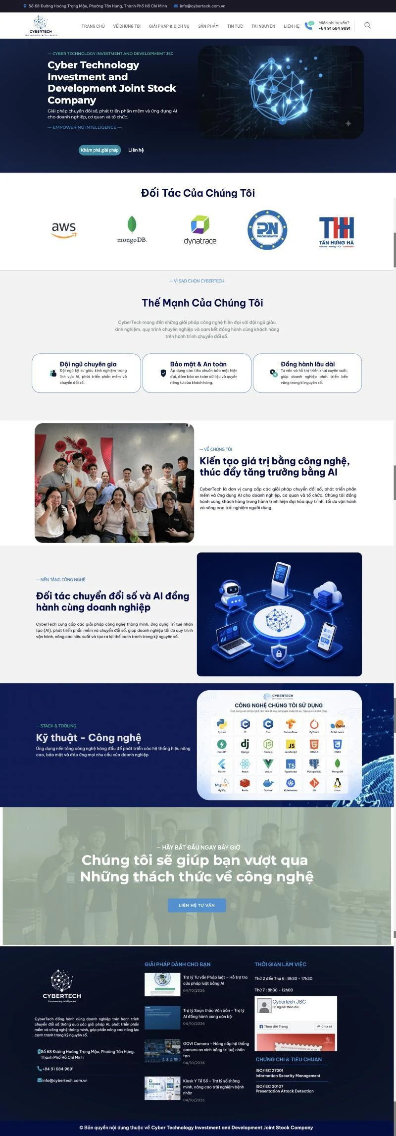 Cyber Technology JSC — desktop preview