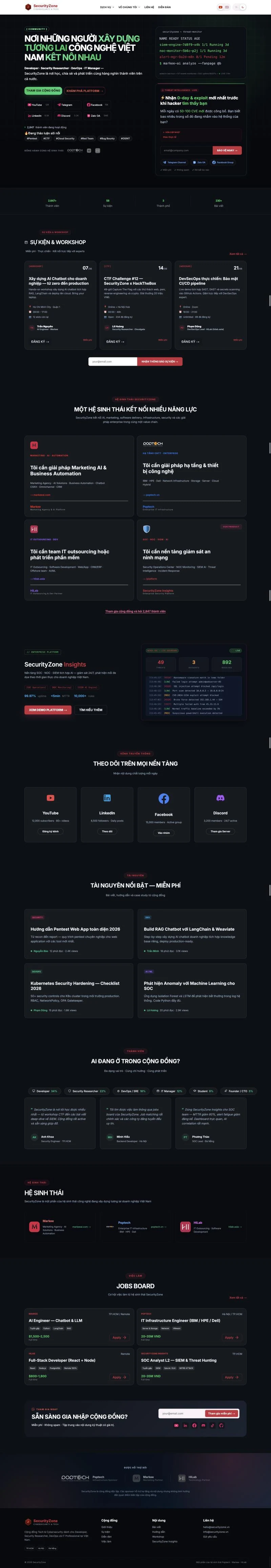 Security Zone - Technology Community — desktop preview