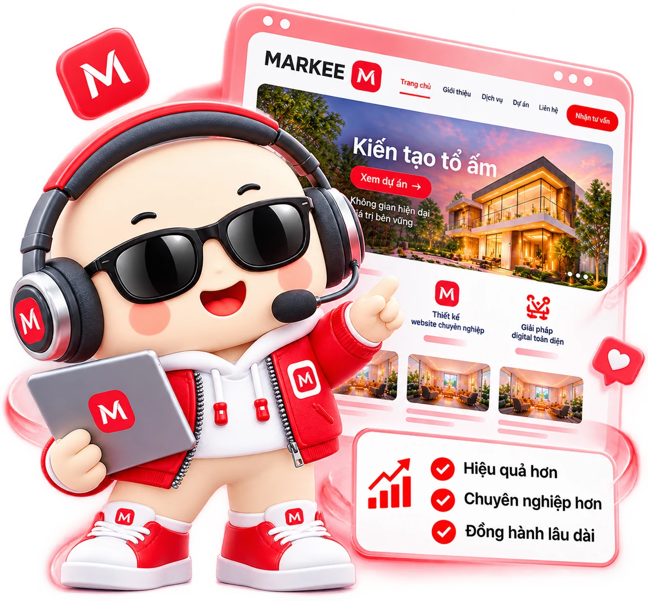 Markee website design process