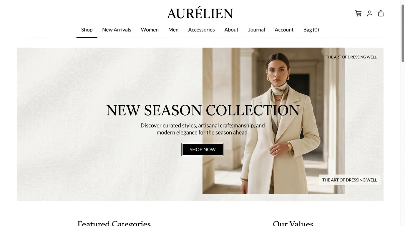 E-COMMERCE / RETAIL Website Design