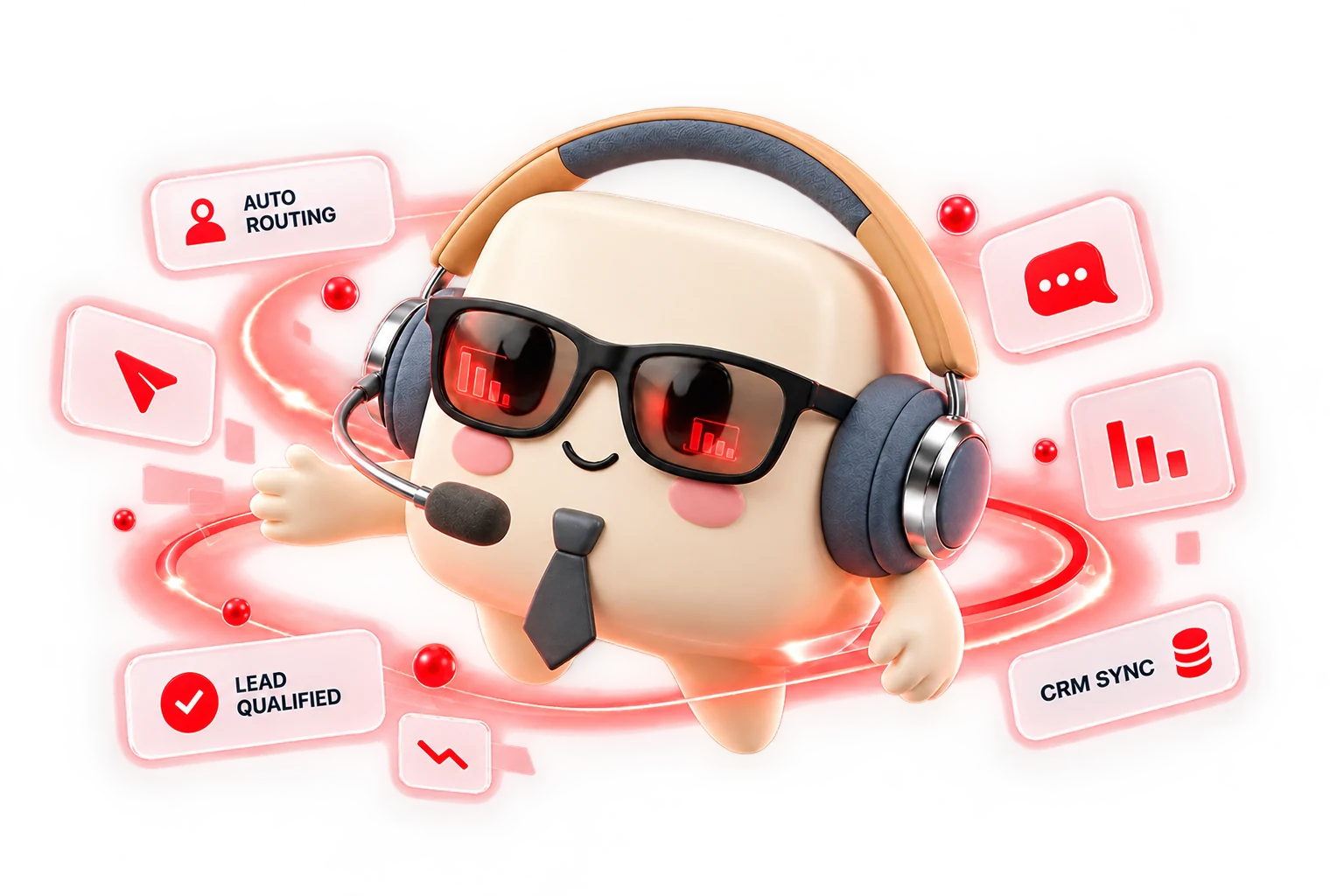 Mascot illustrating the e-commerce website solution